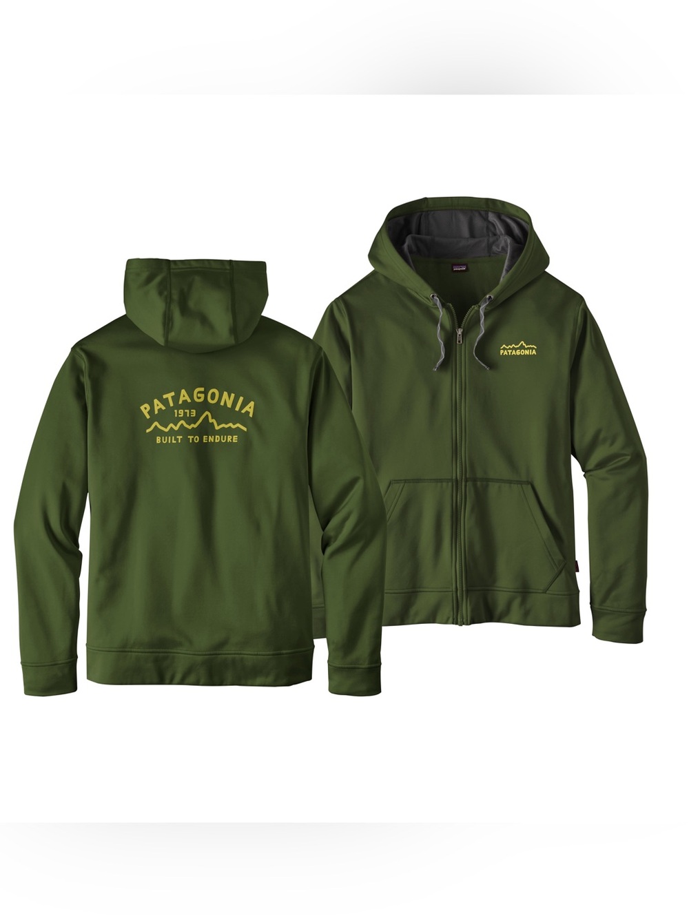 Patagonia Men’s Arched Type '73 PolyCycle™ Full-Zip Hoodie, L, Green